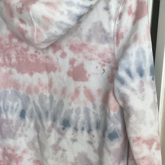 ABERCROMBIE KIDS Sherpa hoodie jacket Sz 13 / 14 tie dye full-zip EUC - Picture 6 of 6